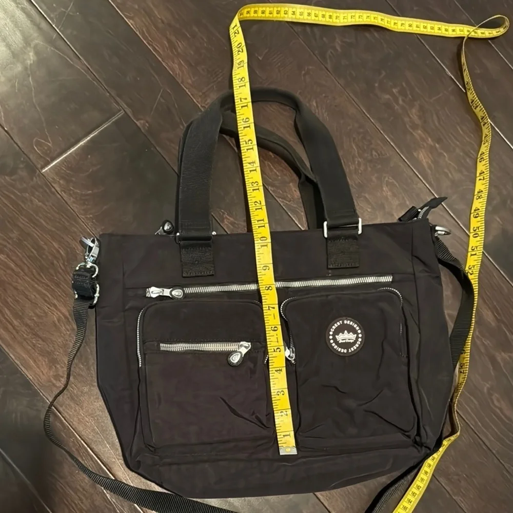 Crest Designs Black unisex Crossbody Bag